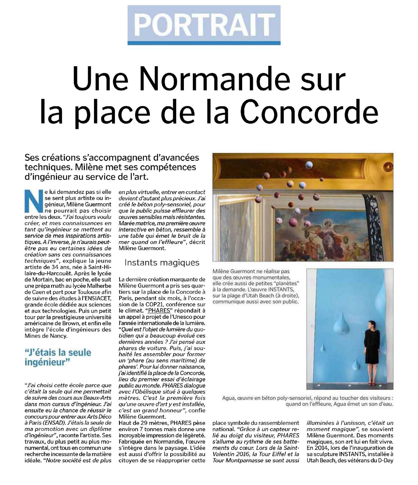 Une Normande sur la place de la concorde