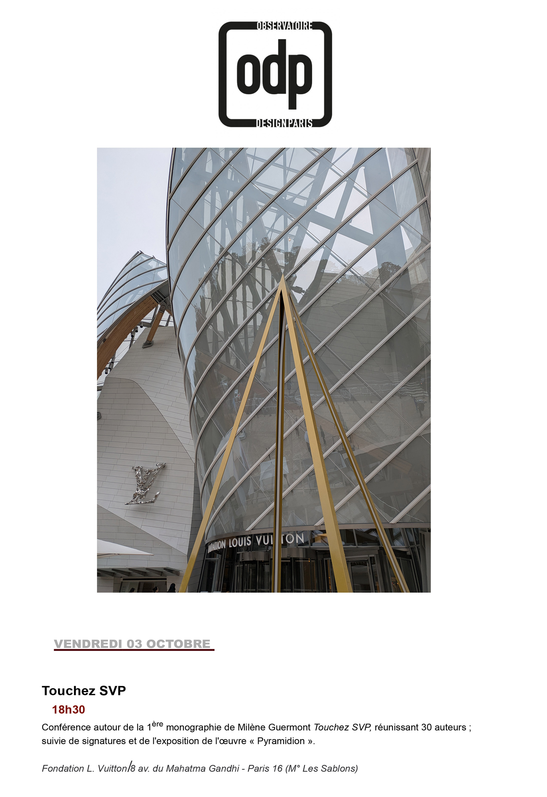 ODP — ODP n°782 — Louis Vuitton, semaine du 30