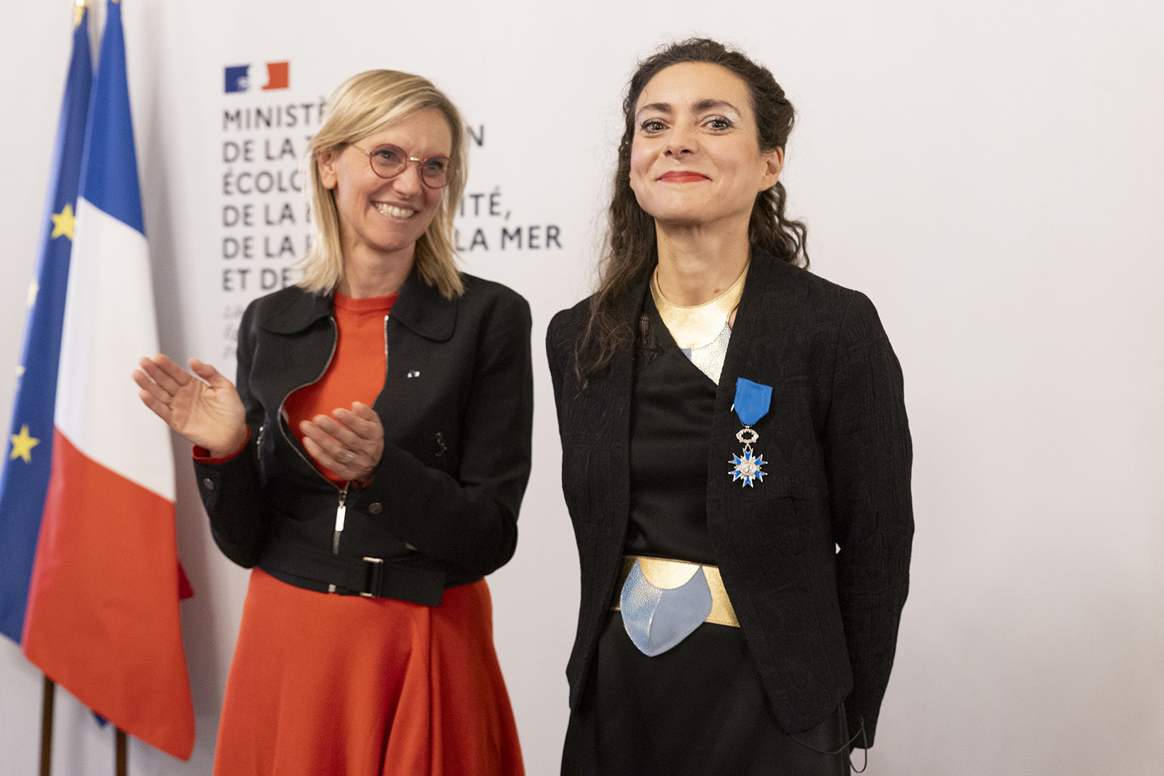 Minister Agnès-Pannier-Runacher and Milène Guermont, photo by Damien Carles / SIPA press