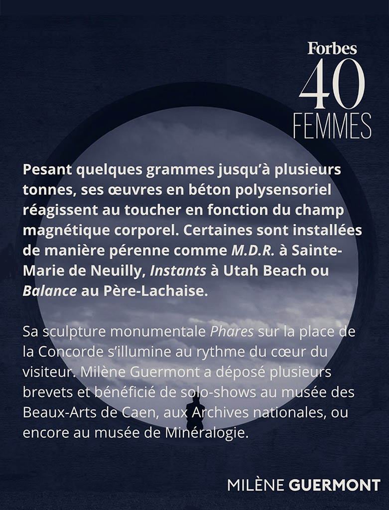 femme forbes palmares 2025 milene guermont artiste ingénieure