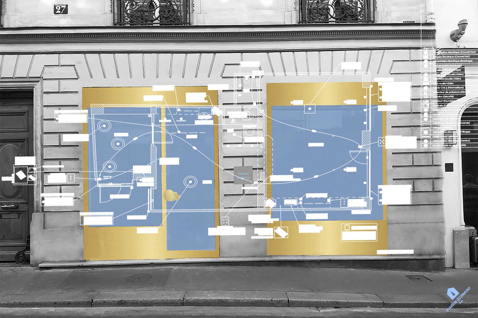 Collage numérique des plans de façade et de domotique